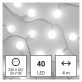   Emos D5AC01 4m/40LED/kül-beltéri/időzítős/hideg fehér/golyók LED fényfüzér