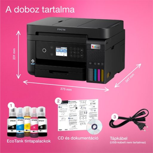 Epson EcoTank L6270 színes tintasugaras fekete multifunkciós nyomtató