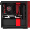 NZXT H210 Fekete-Piros (Táp nélküli) ablakos mini-ITX ház