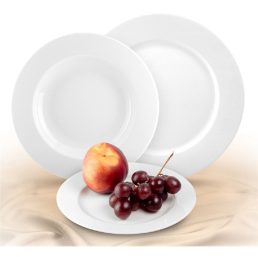   Rotberg Basic fehér 24cm 6db-os porcelán lapostányér szett