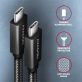 Axagon BUCM32-CM10AB USB TYPE-C 3.2 Gen 2 - USB TYPE-C 1 m fekete kábel
