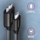   Axagon BUMM3-CM10AB micro USB 3.2 Gen 1 B - USB C 1 m fekete kábel