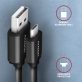   Axagon BUMM-AM10TB Twister micro USB 2.0 B - USB 2.0 A 0,6 m fekete csavart kábel