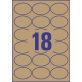 Avery 7103-25 63,5x42,3mm ovális újrahasznosított barna kraft etikett