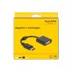   Delock 61008 DisplayPort 1.1 apa - DVI anya passzív fekete adapter