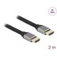   Delock 83996 2m Ultra nagy sebességű HDMI 48Gbps 8K 60Hz szürke kábel