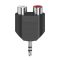 Hama 00205187 FIC ST sztereo 3,5mm jack dugó - 2rca alj adapter