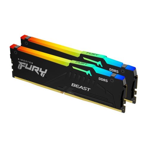 Kingston 16GB/5200MHz DDR-5 (Kit of 2) FURY Beast RGB (KF552C40BBAK2-16) memória