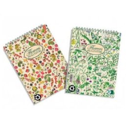   Pigna Nature Flowers A6 50 lapos kockás spirálos jegyzettömb