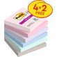 Post-it Super Sticky Soulful 76x76mm 90lapos 4+2db vegyes jegyzettömb