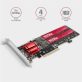  Axagon PCEM2-ND PCI-Express - NVME+M-key/dataswitch/SP/LP M.2 adapter