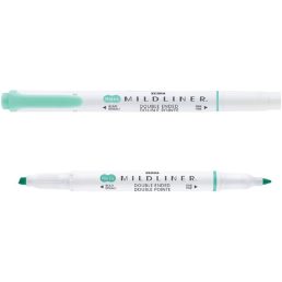   Zebra Mildliner Fluorescent kékeszöld kettős végű szövegkiemelő