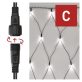   Emos D1DC01 2x1,5m 160LED IP44 hideg CNT - fényfüzér háló