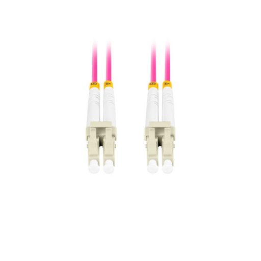 Lanberg FO-LULU-MD41-0010-VT duplex optikai patch kábel 4xLC/UPC csatlakozóval, 50/125 LSZH OM4, 1m