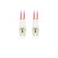   Lanberg FO-LULU-MD41-0010-VT duplex optikai patch kábel 4xLC/UPC csatlakozóval, 50/125 LSZH OM4, 1m