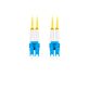 Lanberg FO-LULU-SD11-0020-YE duplex optikai patch kábel 4xLC/UPC csatlakozóval, duplex 9/125 LSZH, 2m