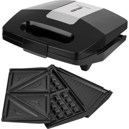   Sencor SSM 9410SS 3in1 inox-fekete gorfi - grill/panini - szendvicssütő