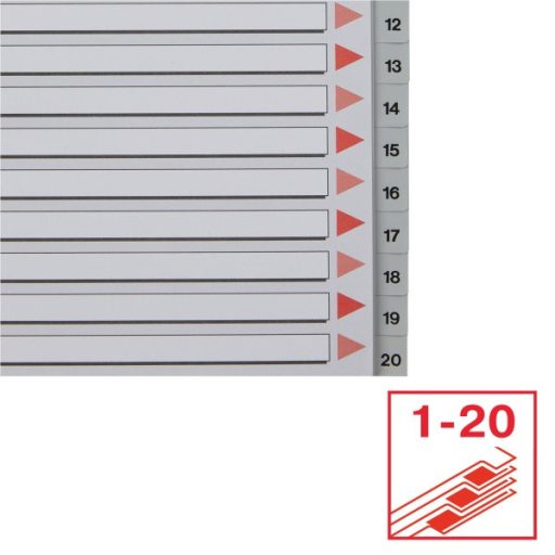 Esselte A4 1-20 műanyag regiszter