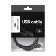   Gembird CCP-USB2-AMBM-6 1,8m USB A apa - USB B apa fekete kábel