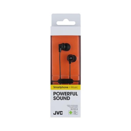 JVC HA-FR15B mikrofonos jack fekete fülhallgató