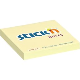   Stick'N 76x76 mm 100 lap pasztell sárga öntapadó jegyzettömb