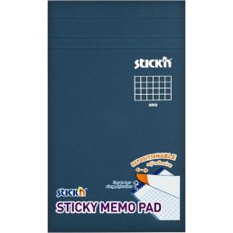   Stick'N 190,5x114 mm 50 lap/tömb négyzetrácsos fehér öntapadó jegyzetfüzet