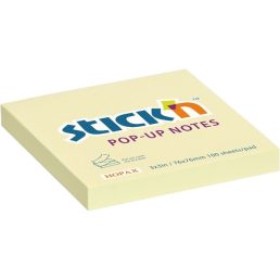   Stick'N 76x76 mm 100 lap sárga öntapadó Z-hajtott jegyzettömb