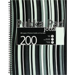   Pukka Pad  Jotta Pad A5 PP 200 oldalas fekete csíkos vonalas spirálfüzet