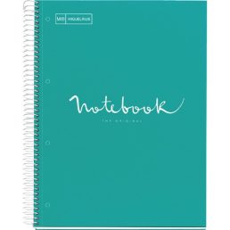   Miquelrius Emotions A4 PP 5x24 lapos türkiz kockás spirálfüzet