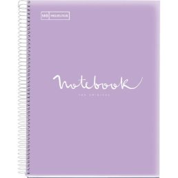   Miquelrius Emotions A4 PP 5x24 lapos levendula kockás spirálfüzet