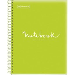   Miquelrius Emotions A4 PP 5x24 lapos lime kockás spirálfüzet