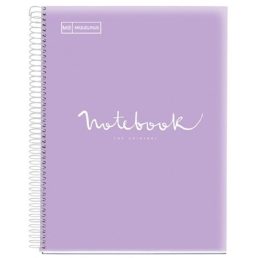   Miquelrius Emotions A5 PP 120 lapos levendula kockás spirálfüzet