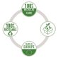 Leitz Recycle A4 karton piros gumis mappa