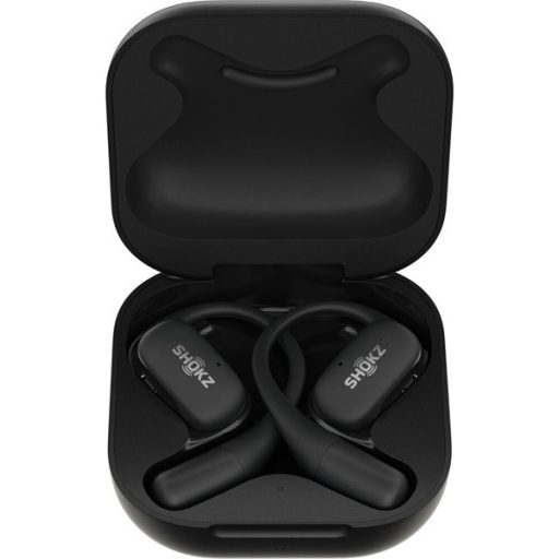 Shokz OpenFit csontvezetéses Bluetooth fekete True Wireless Open-ear sport fülhallgató