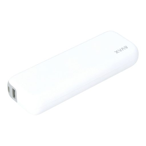AVAX PB106W LEISURE 15000mAh Type C/PD 30W+QC 18W gyorstöltő fehér power bank