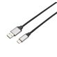   AVAX CB301G STEELY 1,5m 3A USB A-Type-C gyorstöltő sodorszálas acélszürke adat- és töltőkábel