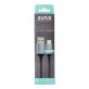   AVAX CB301G STEELY 1,5m 3A USB A-Type-C gyorstöltő sodorszálas acélszürke adat- és töltőkábel
