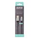   AVAX CB401G STEELY 1,5m 20W USB A-Lightning gyorstöltő sodorszálas acélszürke adat- és töltőkábel