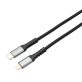   AVAX CB402G STEELY 1,5m 20W Type-C-Lightning gyorstöltő sodorszálas acélszürke adat- és töltőkábel