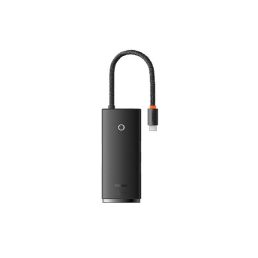   Baseus Lite (Type-C HDMI+USB3.0*3+PD) WKQX040001 Fekete 5 portos Type-C HUB dokkolóállomás