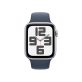Apple Watch SE2 v2 GPS (44mm) ezüst alumínium tok , kék sport szíj (S/M) okosóra