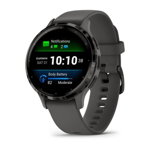 Garmin Venu 3S szürke, szürke kerettel, szilikon szíjjal okosóra