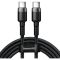 Baseus Cafule USB-C - USB-C kábel QC 3.0 2m szürke-fekete CATKLF-ALG1