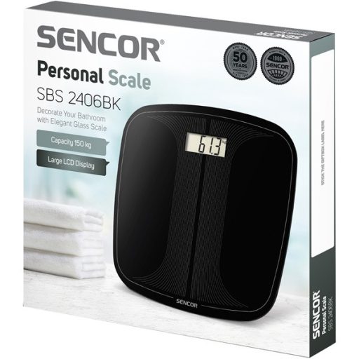 Sencor SBS 2406BK fekete személymérleg
