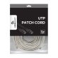 Gembird PP12-50M 50m RJ45 CAT5e UTP - RJ45 CAT5e UTP M/M szürke patch kábel