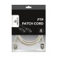 Gembird PP6-15M 15m RJ45 CAT6 FTP - RJ45 CAT6 FTP M/M szürke patch kábel