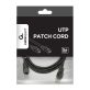 Gembird PP12-2M/BK 2m RJ45 CAT5e UTP M/M fekete kábel