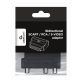 Gembird Scart -> 3db RCA S-Video M/F adapter fekete