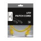Gembird PP12-2M/Y 2m RJ45 CAT5e UTP M/M sárga kábel