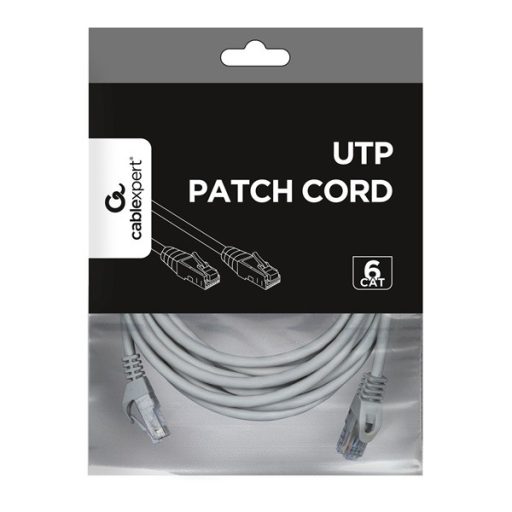 Gembird PP6U-5M 5m RJ45 CAT6 UTP - RJ45 CAT6 UTP M/M szürke patch kábel